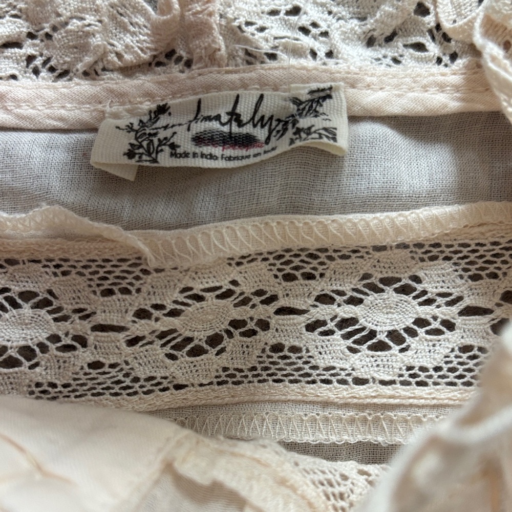 Free People Intimately Bali Sail Away Romper-Pearled Ivory Combo, S, NWOT - Picture 5 of 7